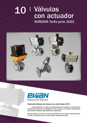 Nordair valvulas con actuador neumatico tarifa junio 2022